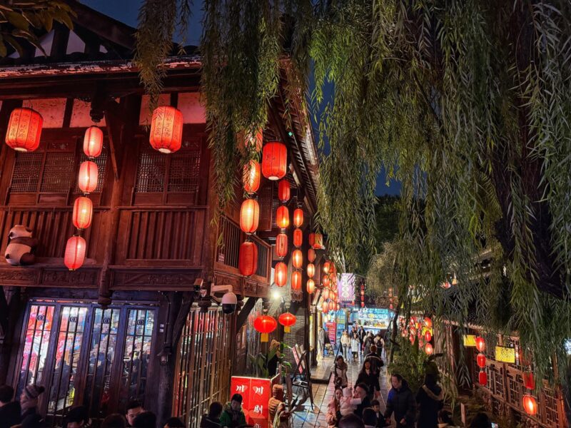 Red lantern at Jinli Pedestrian Street