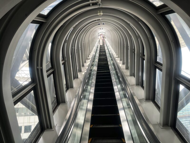 Tunnel-like Escalator Umeda Sky Building