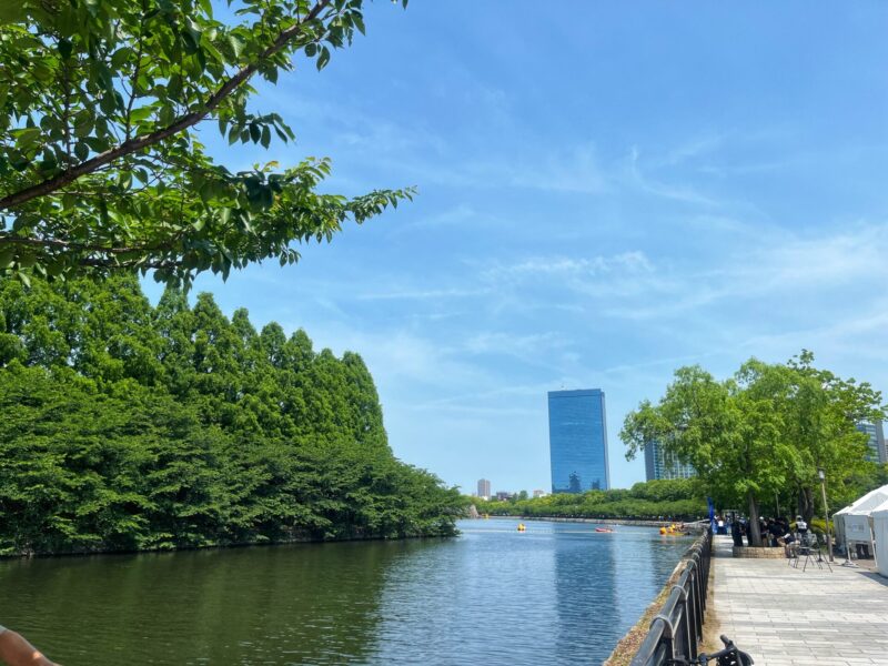 Walk to Osaka Castle through Garden