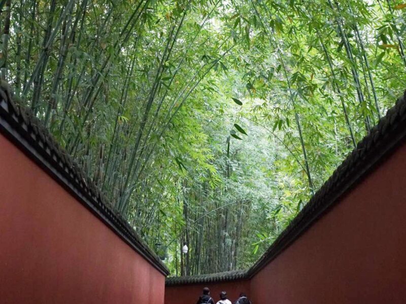 Wuhou Memorial Temple - Red Wall Corner